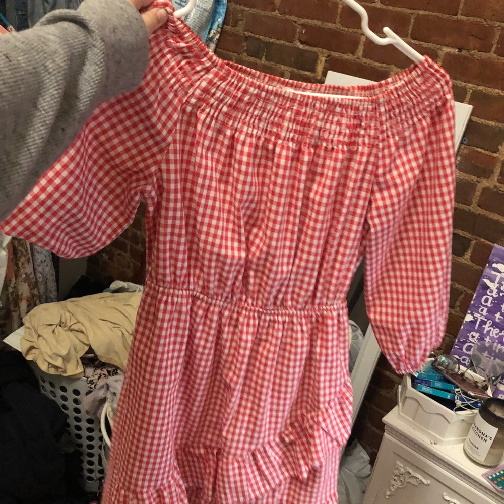 LF ruffle gingham dress